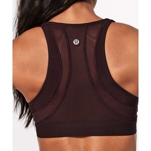 Lululemon Fresh In Mesh Sports Bra Pelt Brown Activewear Ultralu and Lycra